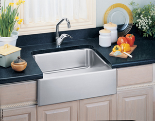 Elkay ELUHF2520 Gourmet Lustertone Undermount Single Bowl Kitchen Sink With Apron Stainless Steel