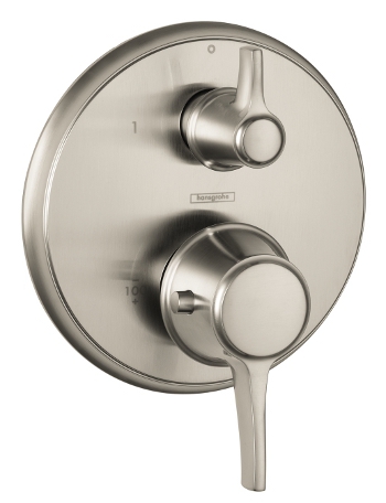 Hansgrohe 15752821 C Thermostatic Trim with Volume Control - Brushed Nickel