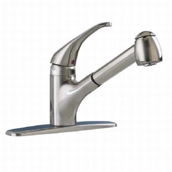 American Standard 4205.104.075 Reliant+ Single Handle Pull Out Kitchen Faucet - Stainless Steel