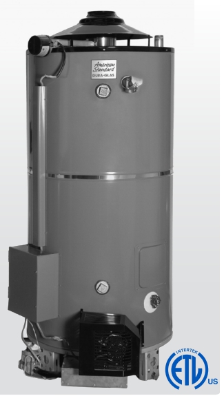 American Standard ASHULN100-270-AS ULTRA LOW NOx Heavy Duty Commercial Gas Water Heater - 100 Gallon