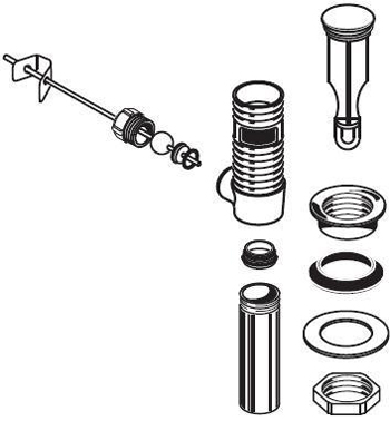 American Standard M953450-0020A Metal Drain and Stopper Kit - Chrome