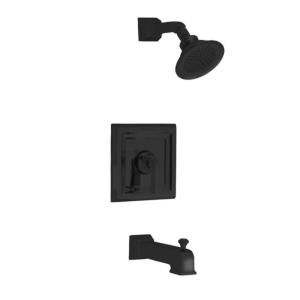 American Standard T555502 Town Square Bath/Shower Trim Kit with 4-1/2 Rain Showerhead, Brass Diverter Tub - Oil Rubbed Bronze (Pictured in Blackened Bronze)