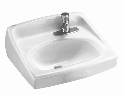 American Standard 0356.439.020 Lucerne Wall-Mount Sink (Single Faucet Hole on Right) - White
