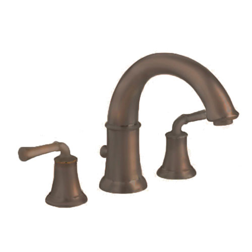 American Standard 7420.900.224 Portsmouth Deck Mount Tub Filler with Lever Handles - Oil Rubbed Bronze