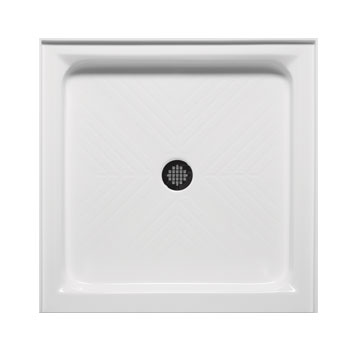 Americh A3838ST-WH Single Threshold 38 inch  x 38 inch  Shower Base - White