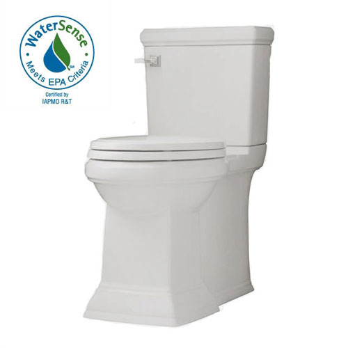 American Standard 2817.128.020 Town Square FloWise Concealed Trapway Right Height Elongated Toilet - White