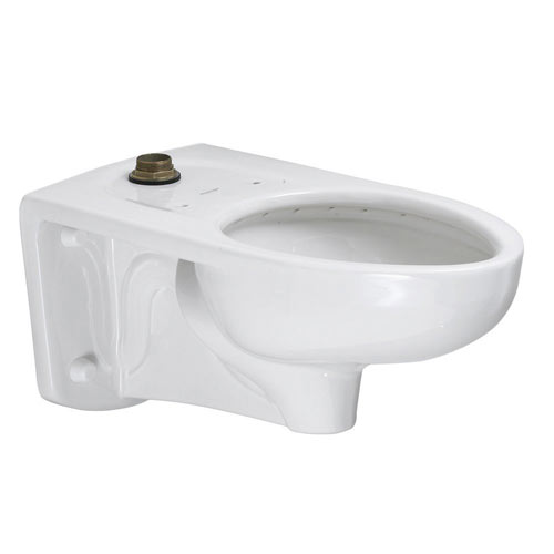 American Standard 3351.101.020 Afwall Universal Top Spud Floor Mount Toilet Bowl with Everclean - White