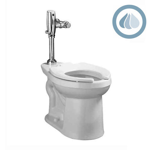 American Standard 3641.001.020 Right Width Flowise Elongated Right Height Flush Valve Toilet - White