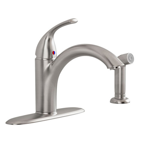 American Standard 4433.001.075 Quince Single Control Kitchen Faucet with Side Spray - Stainless Steel