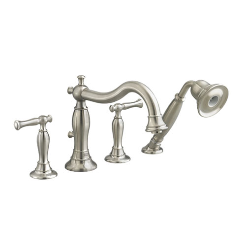 American Standard 7440.901.295 Quentin Deck Mount Tub Filler with Personal Shower - Satin Nickel