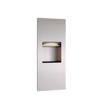 Bobrick B-36903 TrimLineSeries Recessed Paper Towel Dispenser/Waste Receptacle - Satin Stainless