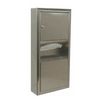 Bobrick B-3699 ClassicSeries Surface-Mounted Paper Towel Dispenser/Waste Receptacle - Satin Stainless