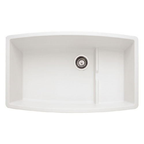 Blanco 440066 Performa Silgranit II Cascade Super Single Bowl Undermount Kitchen Sink - White