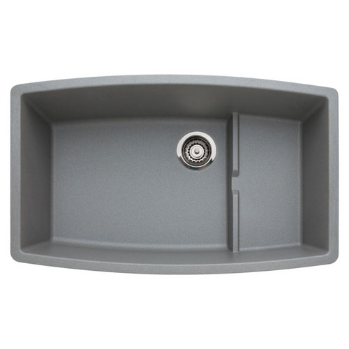 Blanco 440067 Performa Silgranit II Cascade Super Single Bowl Kitchen Sink Undermount - Metallic Gray