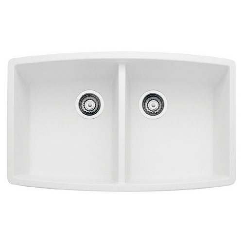 Blanco 440071 Performa Silgranit II Double Bowl Kitchen Sink Undermount - White