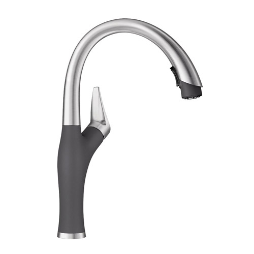 Blanco 442025 Artona Silgranit Kitchen Faucet with Pull-Down Spray 2.2 - Stainless / Cinder