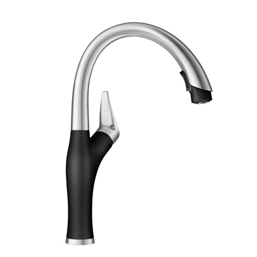 Blanco 442031 Artona Silgranit Kitchen Faucet with Pull-Down Spray 1.5 - Stainless / Anthracite