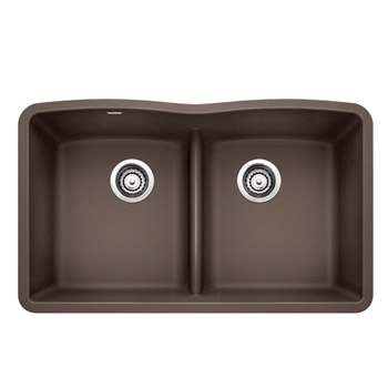 BLANCO 442078 DIAMOND Equal Double Bowl with Low-Divide - Cafe Brown