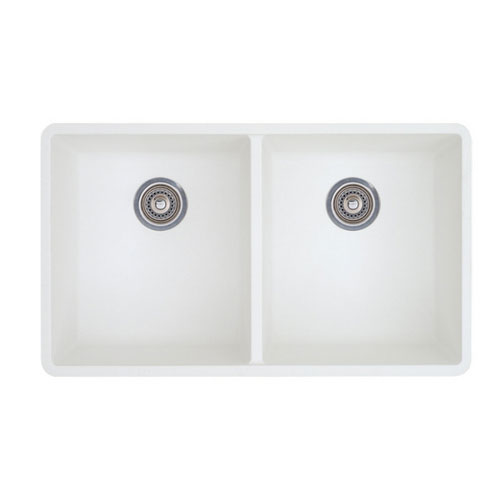Blanco 516320 Precis 16'' Equal Double Bowl Kitchen Sinks Undermount - White