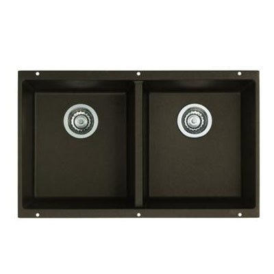 Blanco 516323 Precis 16'' Equal Double Bowl Kitchen Sinks Undermount - Cafe Brown