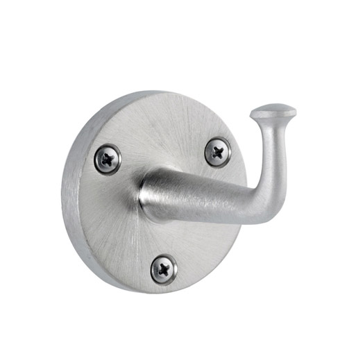 Bobrick B-211 Heavy-Duty Clothes Hook with Exposed Mounting - Satin Nickel