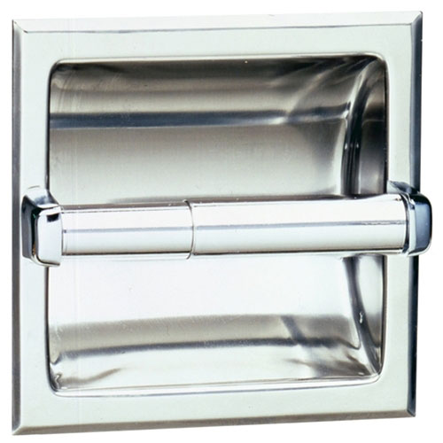 Bobrick B-667 Recessed Toilet Tissue Dispensers For Single Roll - Chrome