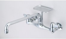 Central Brass 0048-UA3 Wall Mount Faucet 8-Inch Centers 12-Inch Spout - Chrome