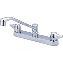 Central Brass 0122-A Kitchen Faucet 8-Inch Centers / 8-Inch D-Spout - Chrome