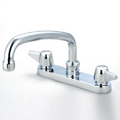 Central Brass 0125-A Two Handle Kitchen Faucet with 8