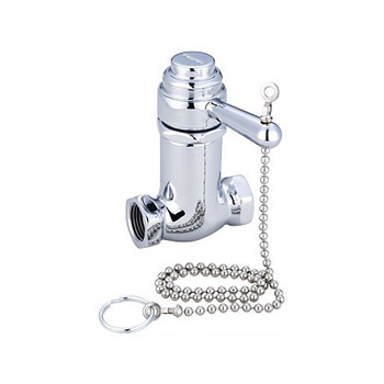 Central Brass S0335-1/2 Self Closing Shower Stop Faucet with Pull Chain - Polished Chrome