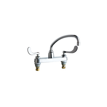 Chicago Faucets 1100-L9-317XKABCP Hot and Cold Water Sink Faucet - Chrome