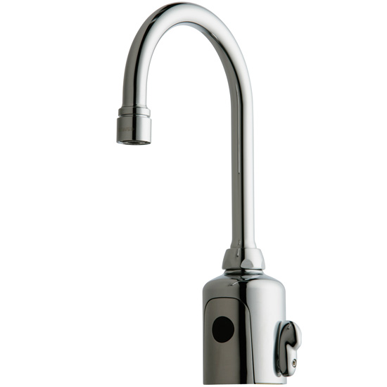 Chicago Faucets 116.223.AB.1 HyTronic Gooseneck Sink Faucet with Dual Beam Infrared Sensor - Chrome