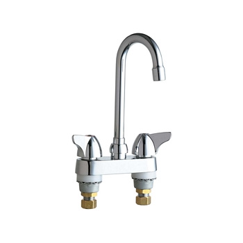 Chicago Faucets 1895-E35ABCP Hot and Cold Water Sink Faucet - Chrome