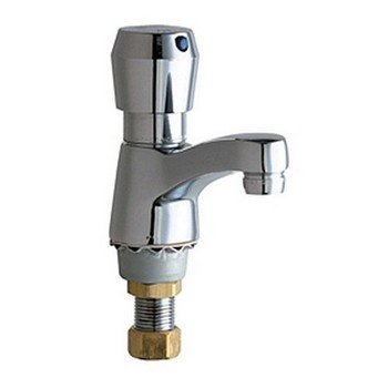 Chicago Faucets 333-665PSHABCP ECAST Deck Mount Lavatory Metering Faucet - Chrome