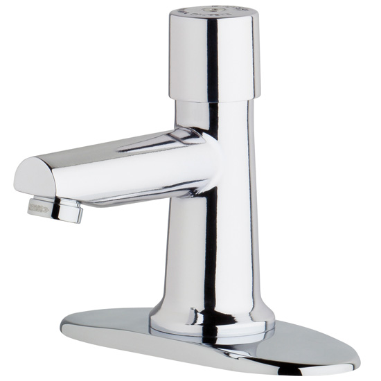 Chicago Faucets 3500-4E2805ABCP Single Supply Metering Sink Faucet