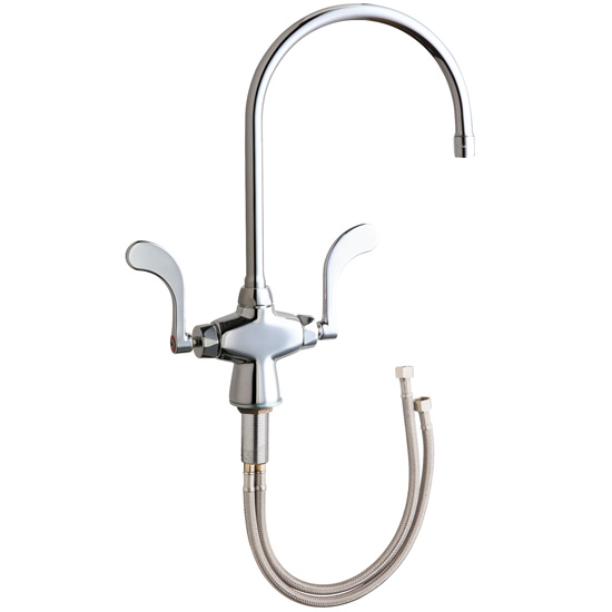 Chicago Faucets 50-GN8AE3-317XKAB Hot and Cold Water Mixing Sink Faucet - Chrome