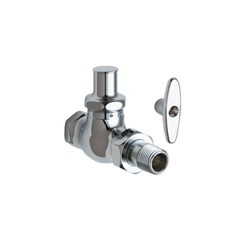 Chicago Faucets 699-ABCP Straight Stop Fitting with Loose Key - Chrome
