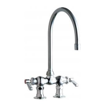 Chicago Faucets 772-GN8AE3ABCP Hot and Cold Water Sink Faucet - Chrome