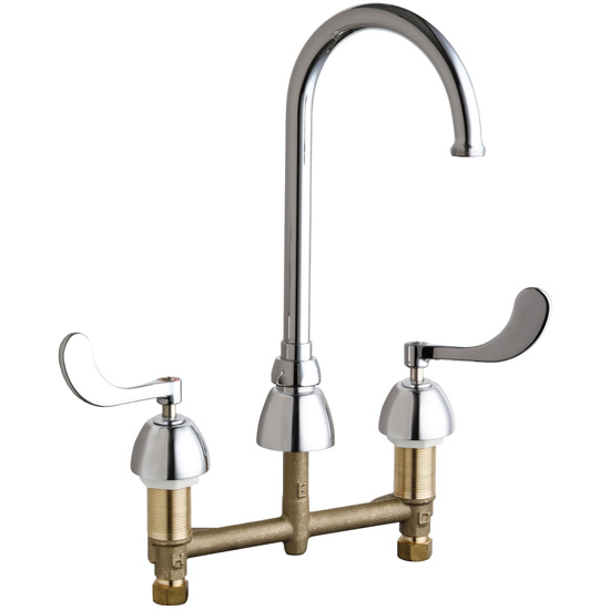Chicago Faucets 786-GN2AFCABCP Concealed Hot and Cold Water Sink Faucet - Chrome