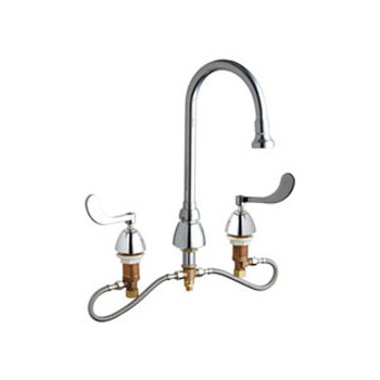 Chicago Faucets 786-HGN2BE4-317AB Concealed Hot and Cold Water Sink Faucet - Chrome