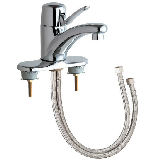 Chicago Faucets 2200-4E39VPABCP Single Lever Hot and Cold Water Mixing Sink Faucet - Chrome