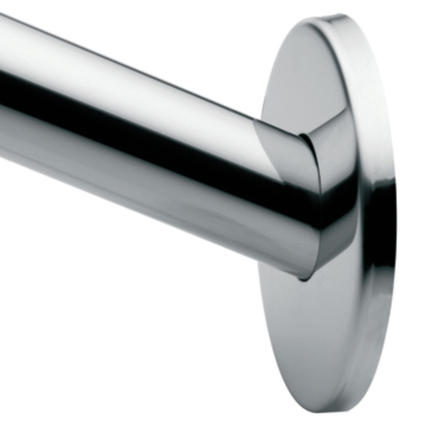 Moen 65-F-PS Creative Specialties Low-Profile Curved Shower Rod Flange - Polished Stainless