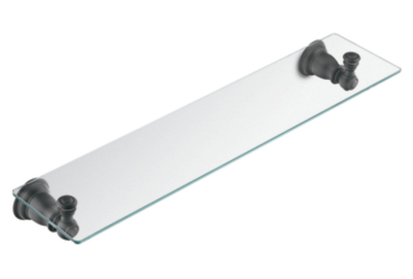 Moen YB5490WR Creative Specialties Kingsley Decorative Glass Shelf - Wrought Iron
