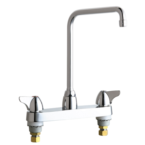 Chicago Faucets 1100-HA8ABCP Hot and Cold Water Sink Faucet - Chrome