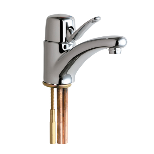Chicago Faucets 2200-ABCP Single Lever Hot and Cold Water Mixing Sink Faucet - Chrome