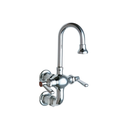 Chicago Faucets 225-261ABCP Hot and Cold Water Mixing Sink Faucet - Chrome