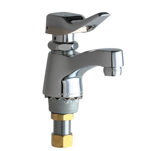 Chicago Faucets 333-336COLDABCP Single Supply Metering Sink Faucet - Chrome