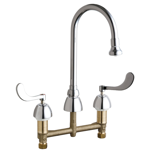 Chicago Faucets 786-ABCP Concealed Hot and Cold Water Sink Faucet - Chrome