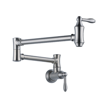 Delta 1177LF-AR Traditional Wall Mount Pot Filler Faucet - Arctic Stainless