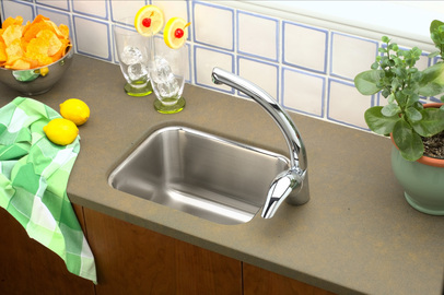 Elkay ELUH129 Gourmet Single Bowl Bar Sink - Stainless Steel (Pictured w/Faucet - Not Included)
